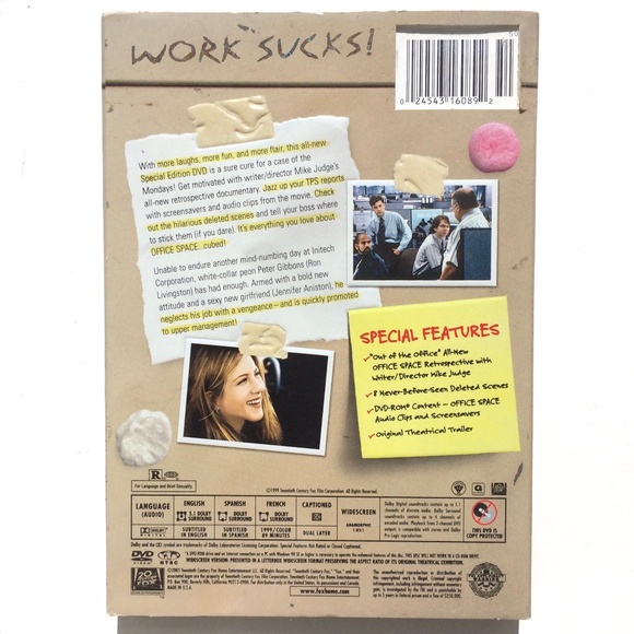 🦋 Office Space DVD Mike Judge Special Edition Widescreen 024543160892 - Picture 2 of 5